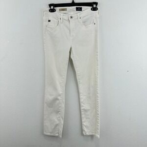 AG Adriano Goldschmied The Stella Slim Straight‎ White Jeans Size 26R Classic